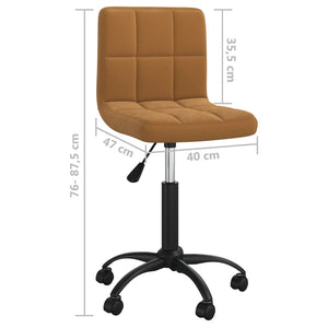 Galleria Design Swivel Office Chair Brown Velvet