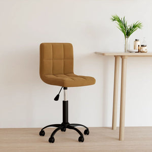 Galleria Design Swivel Office Chair Brown Velvet