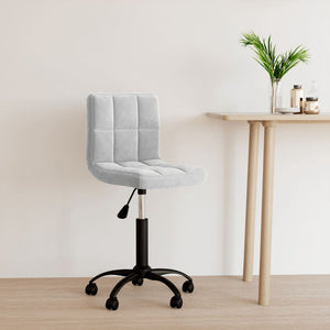 Galleria Design Swivel Office Chair Light Grey Velvet