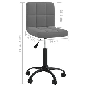 Galleria Design Swivel Office Chair Dark Grey Velvet