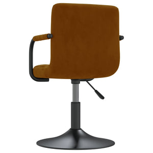 Galleria Design Swivel Dining Chairs 2 pcs Brown Velvet