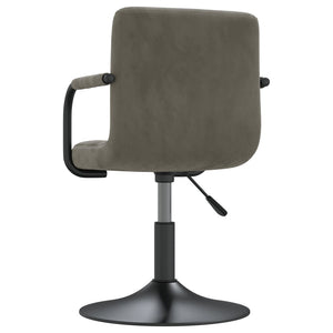 Galleria Design Swivel Dining Chairs 2 pcs Light Grey Velvet