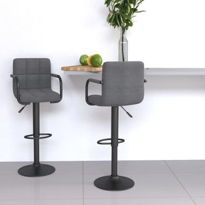 Galleria Design Bar Stools 2 pcs Light Grey Fabric