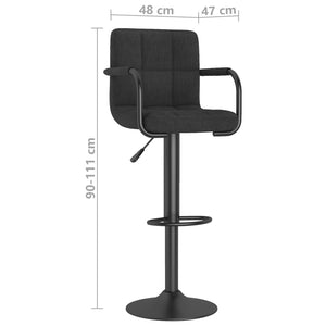 Galleria Design Bar Stools 2 pcs Black Fabric