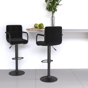 Galleria Design Bar Stools 2 pcs Black Fabric