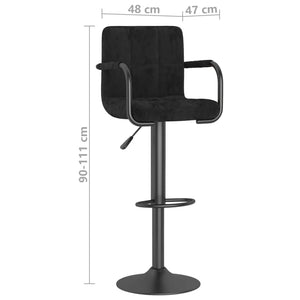 Galleria Design Bar Stools 2 pcs Black Velvet