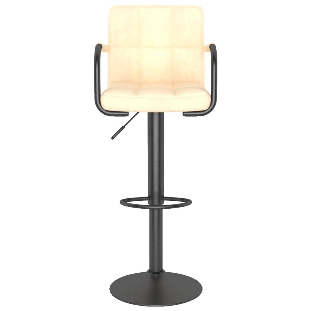 Galleria Design Bar Stools 2 pcs Cream Velvet