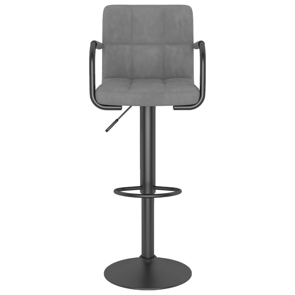 Galleria Design Bar Stools 2 pcs Light Grey Velvet