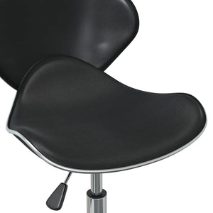 Galleria Design Swivel Dining Chairs 2 pcs Black Faux Leather