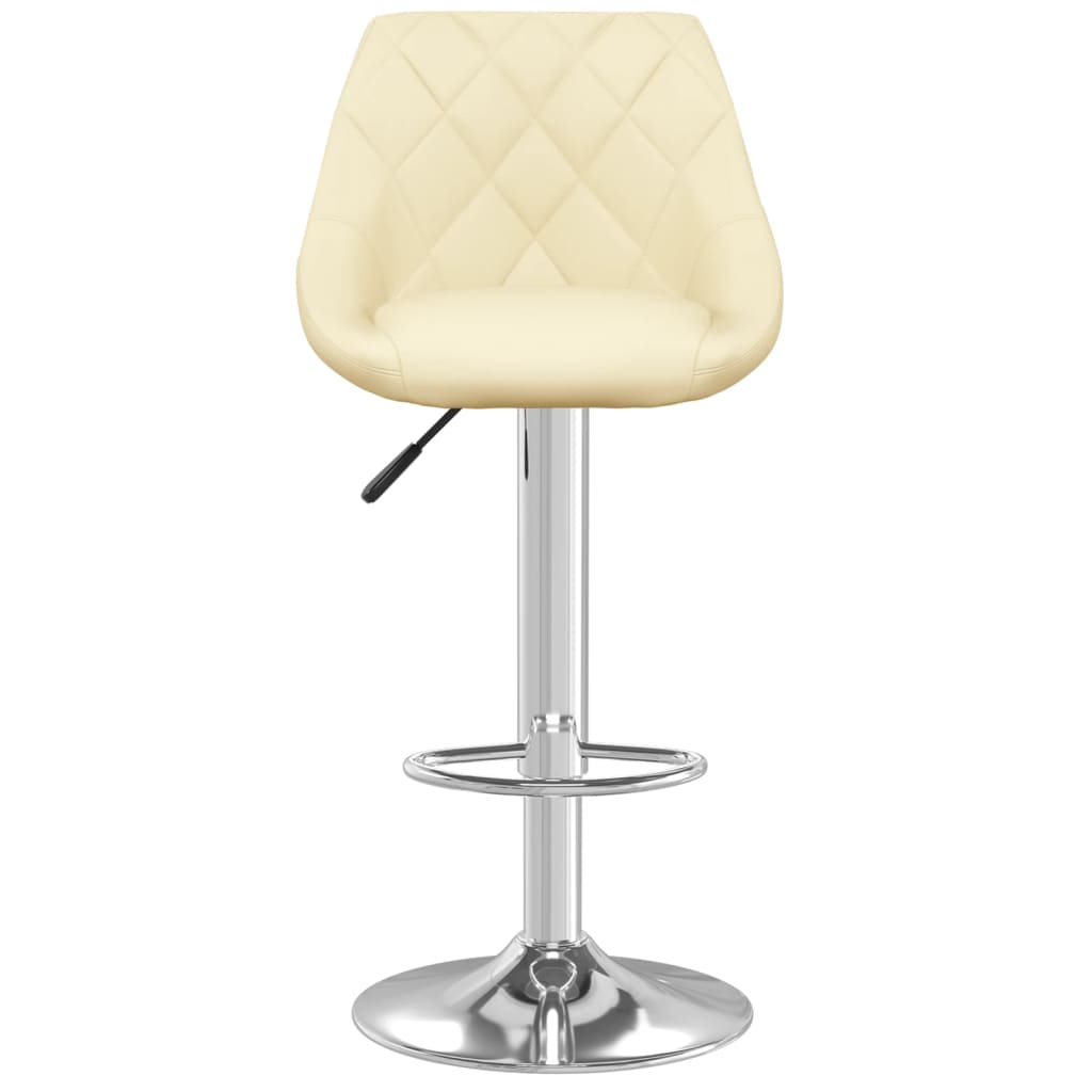 Galleria Design Bar Stools 2 pcs Cream Faux Leather