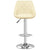 Galleria Design Bar Stools 2 pcs Cream Faux Leather