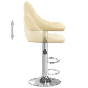 Galleria Design Bar Stools 2 pcs Cream Faux Leather