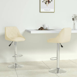 Galleria Design Bar Stools 2 pcs Cream Faux Leather