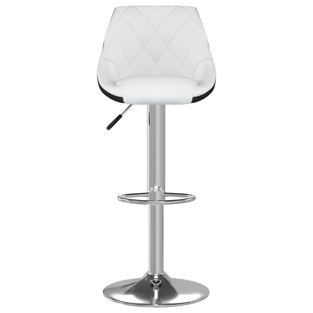 Galleria Design Bar Stools 2 pcs White and Black Faux Leather