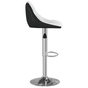 Galleria Design Bar Stools 2 pcs White and Black Faux Leather