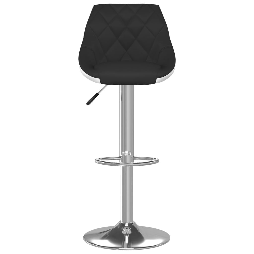 Galleria Design Bar Stools 2 pcs Black and White Faux Leather