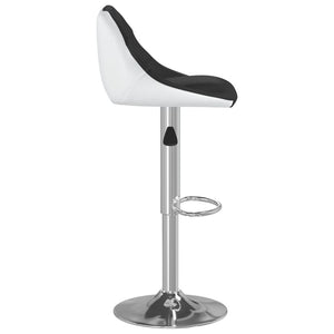 Galleria Design Bar Stools 2 pcs Black and White Faux Leather