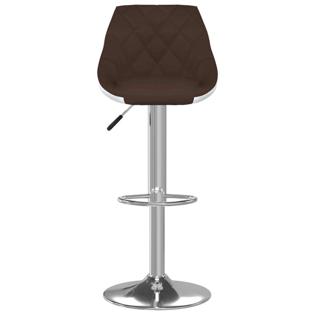 Galleria Design Bar Stools 2 pcs Brown and White Faux Leather