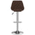 Galleria Design Bar Stools 2 pcs Brown and White Faux Leather