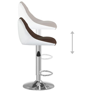 Galleria Design Bar Stools 2 pcs Brown and White Faux Leather