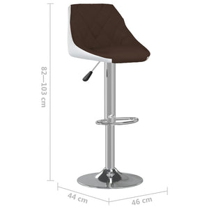 Galleria Design Bar Stools 2 pcs Brown and White Faux Leather