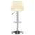 Galleria Design Bar Stools 2 pcs Cream and White Faux Leather