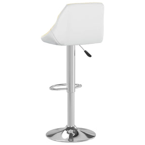 Galleria Design Bar Stools 2 pcs Cream and White Faux Leather