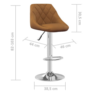 Galleria Design Bar Stool Brown Velvet