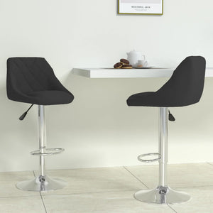 Galleria Design Bar Stool 2 pcs Black Velvet