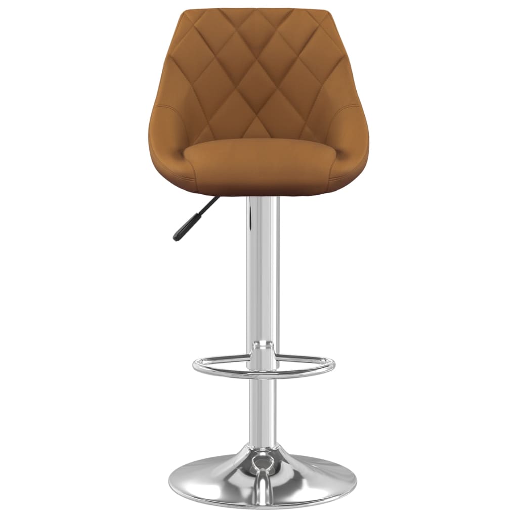 Galleria Design Bar Stool 2 pcs Brown Velvet