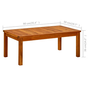 Galleria Design Garden Coffee Table 90x50x36 cm Solid Acacia Wood