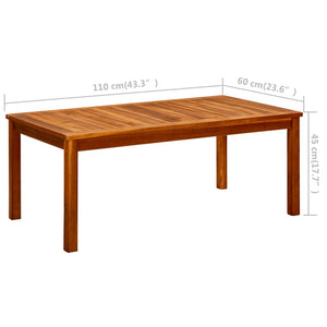 Galleria Design Garden Coffee Table 110x60x45 cm Solid Acacia Wood