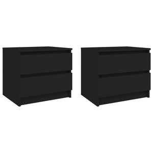 Galleria Design Bed Cabinets 2 pcs Black 50x39x43.5 cm Engineered Wood