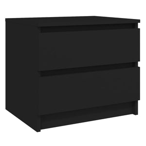 Galleria Design Bed Cabinets 2 pcs Black 50x39x43.5 cm Engineered Wood