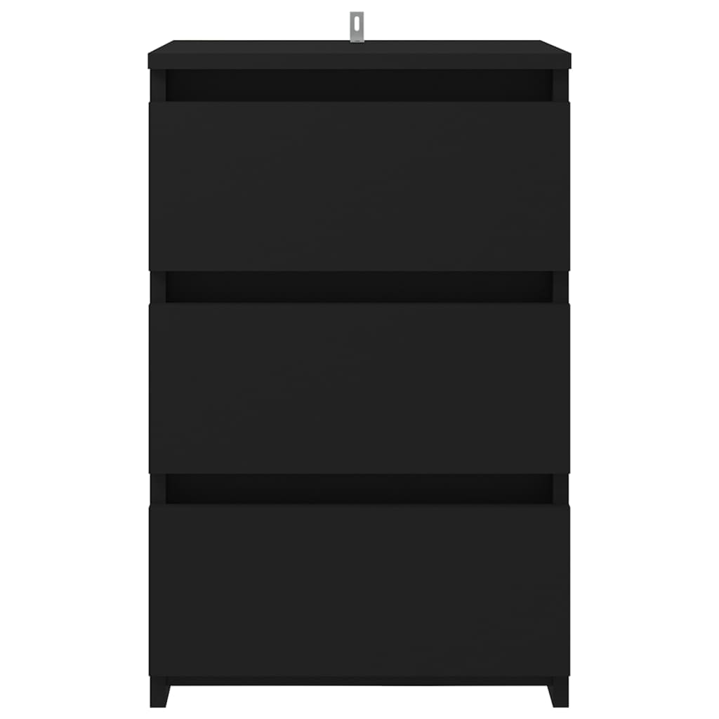 Galleria Design Bed Cabinet Black 40x35x62.5 cm Engineered Wood