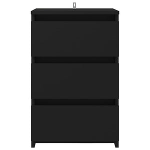 Galleria Design Bed Cabinet Black 40x35x62.5 cm Engineered Wood