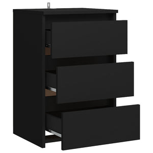 Galleria Design Bed Cabinets 2 pcs Black 40x35x62.5 cm Engineered Wood