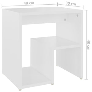 Galleria Design Bed Cabinet White 40x30x40 cm Engineered Wood