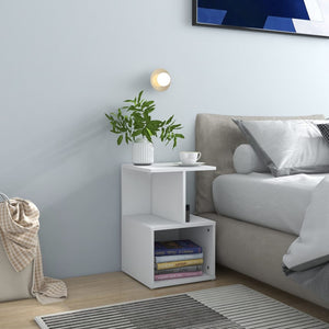 Galleria Design Bedside Cabinet White 35x35x55 cm Engineered Wood