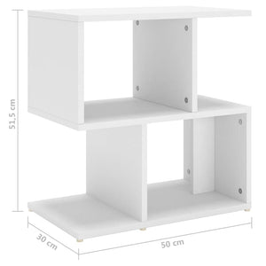 Galleria Design Bedside Cabinet White 50x30x51.5 cm Engineered Wood