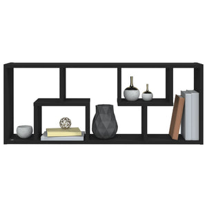 Galleria Design Wall Shelf Black 36x16x90 cm Engineered Wood