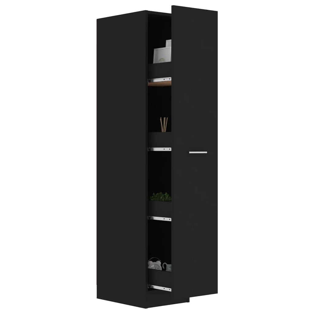 Galleria Design Apothecary Cabinet Black 30x42.5x150 cm Engineered Wood