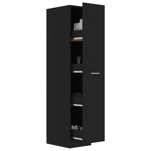 Galleria Design Apothecary Cabinet Black 30x42.5x150 cm Engineered Wood