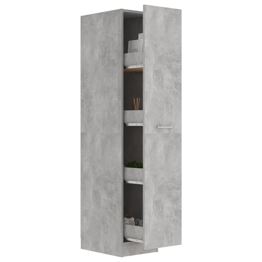 Galleria Design Apothecary Cabinet Concrete Grey 30x42.5x150 cm Engineered Wood