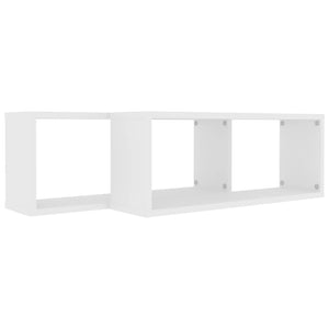 Galleria Design Wall Cube Shelf 2 pcs White 60x15x23 cm Engineered Wood