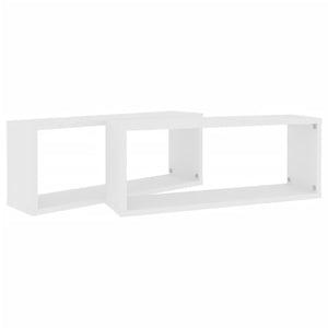 Galleria Design Wall Cube Shelf 2 pcs White 60x15x23 cm Engineered Wood