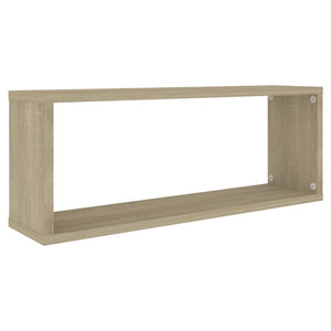 Galleria Design Wall Cube Shelf 2 pcs Sonoma Oak 60x15x23 cm Engineered Wood