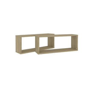 Galleria Design Wall Cube Shelf 2 pcs Sonoma Oak 60x15x23 cm Engineered Wood