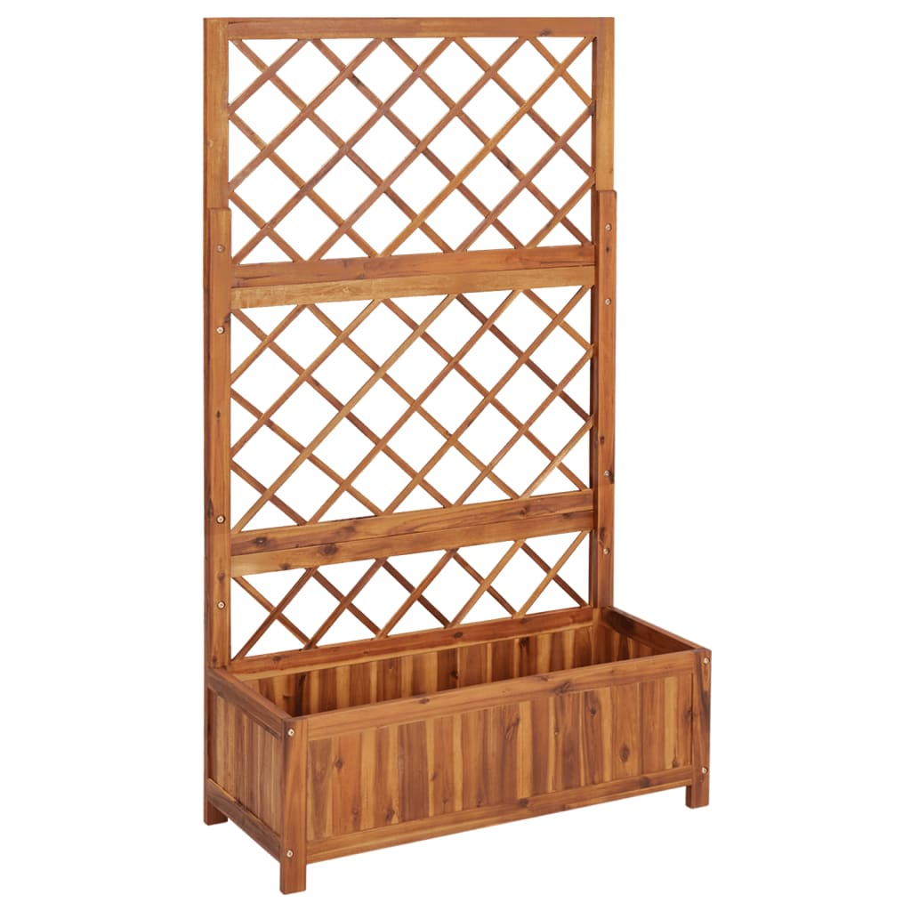 Galleria Design Raised Bed with Trellis 85x38x150 cm Solid Acacia Wood