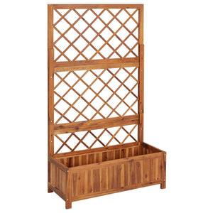 Galleria Design Raised Bed with Trellis 85x38x150 cm Solid Acacia Wood